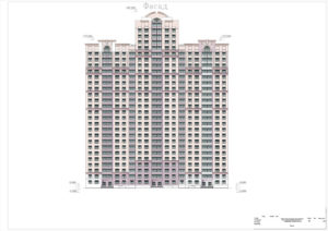 Многоэтажное монолитное многосекционное жилое здание переменной этажности